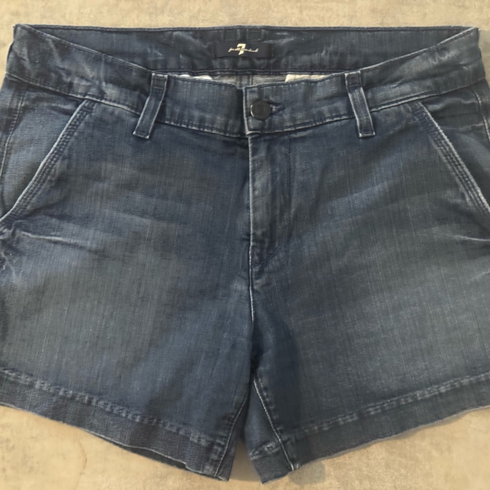 7 For All Mankind Blue Denim shorts size 29